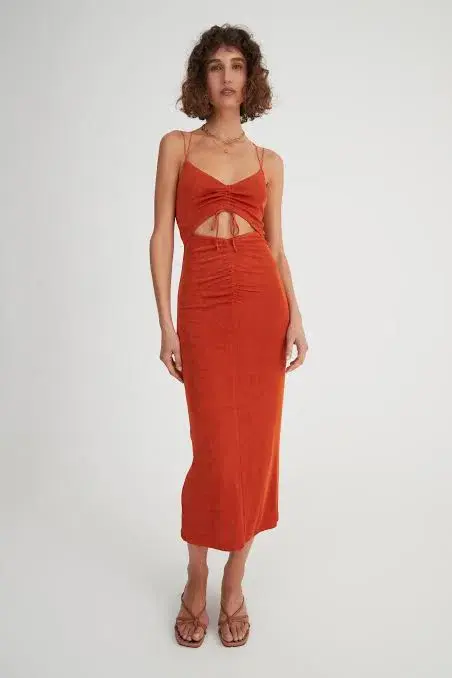 Hansen & Gretal Tropicano Dress Ginger Size L/AU 12 - Image 1