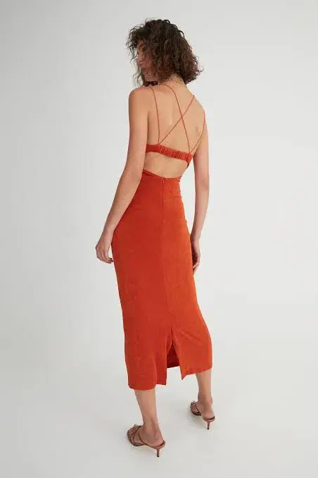 Hansen & Gretal Tropicano Dress Ginger Size L/AU 12 - Image 2
