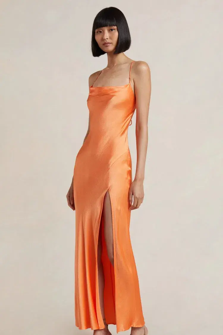 Bec & Bridge Annika Maxi Dress Coral Size 6  for rent on The Volte - main image