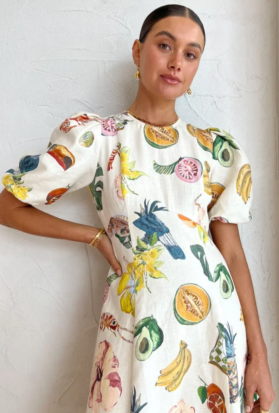 Alemais Theo Midi Dress Multi Size 10 - Image 5