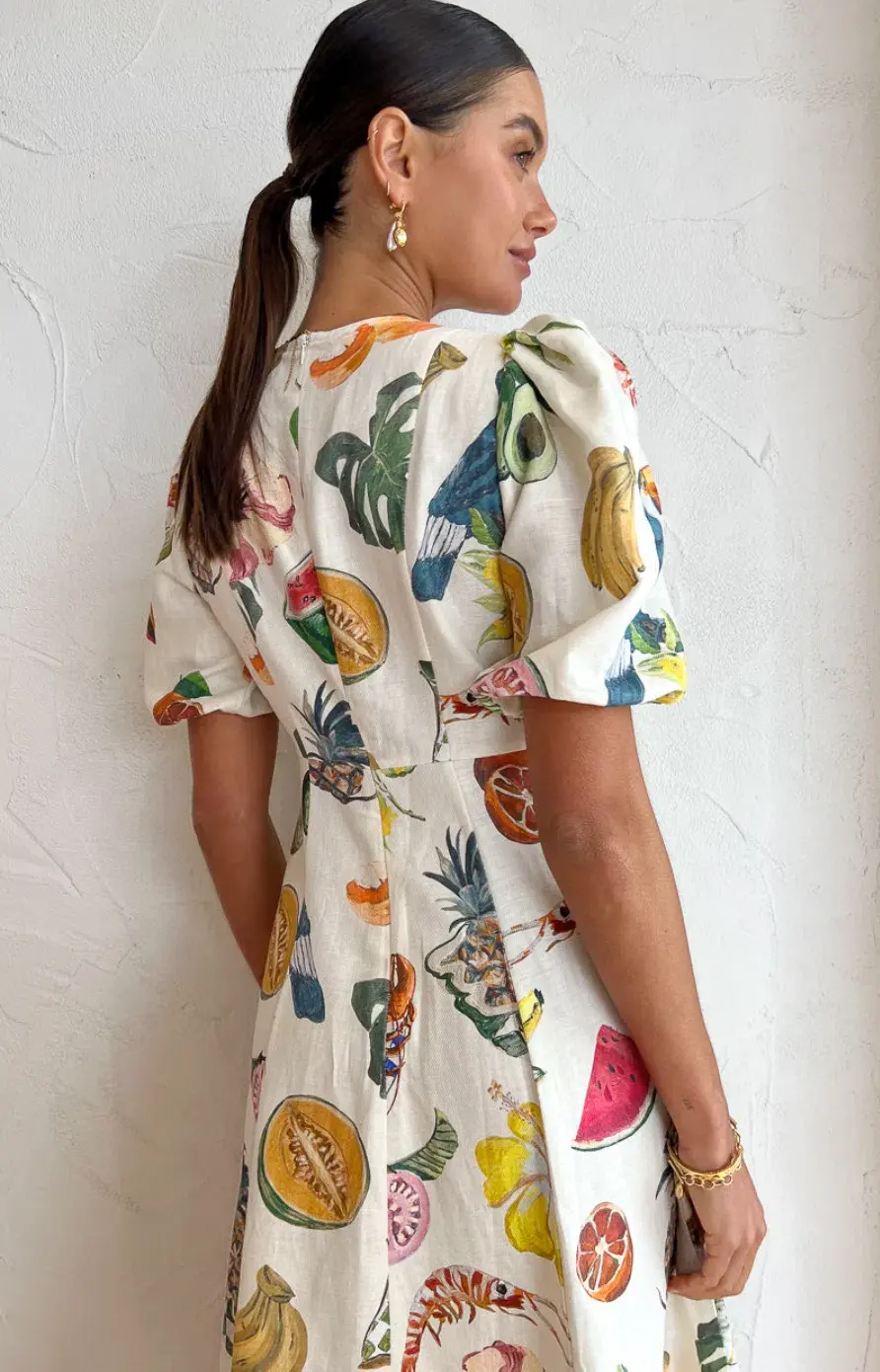 Alemais Theo Midi Dress Multi Size 10 for rent on The Volte - main image