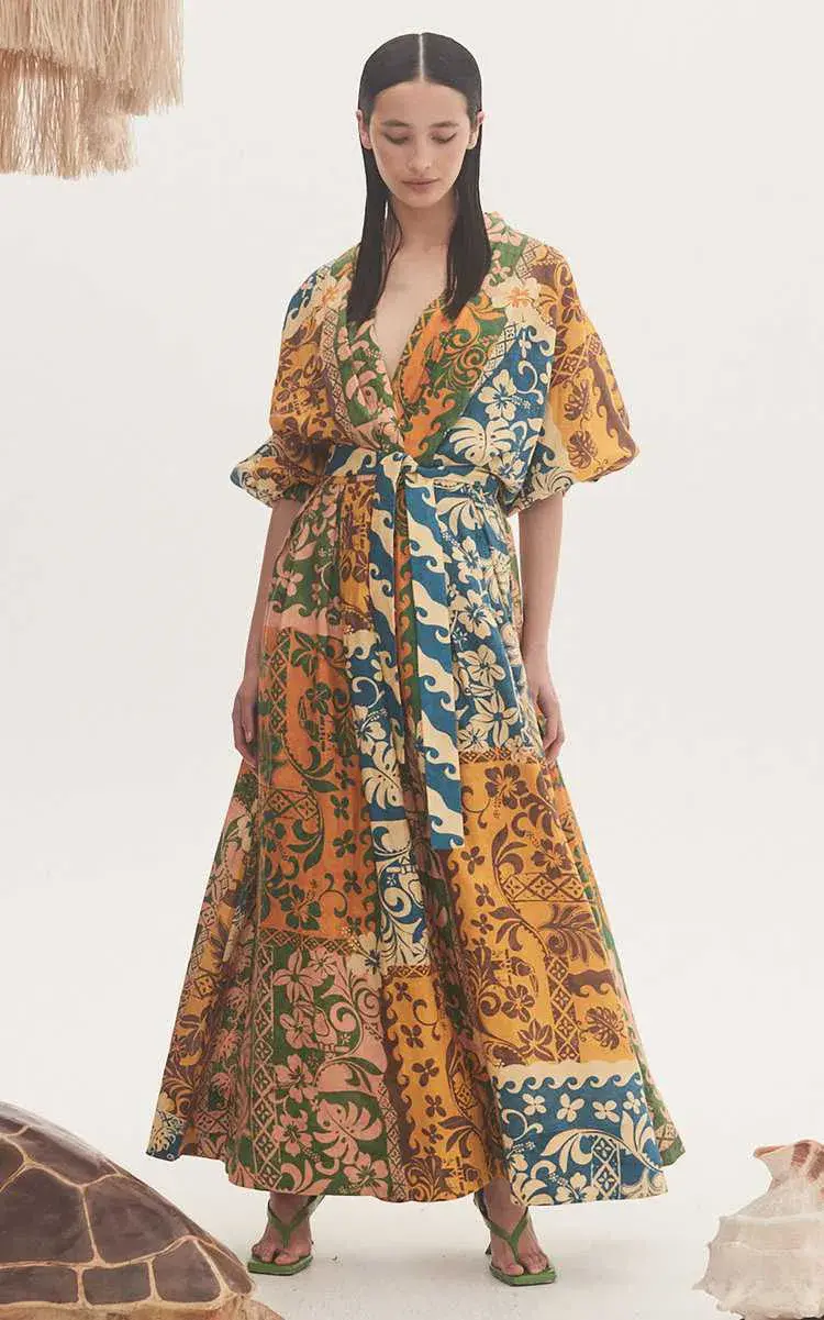 Alemais Archie Wrap Dress Multi Size 14 - Image 4