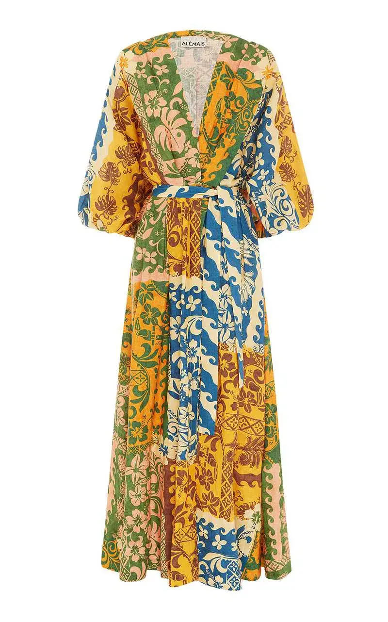 Alemais Archie Wrap Dress Multi Size 14 - Image 5