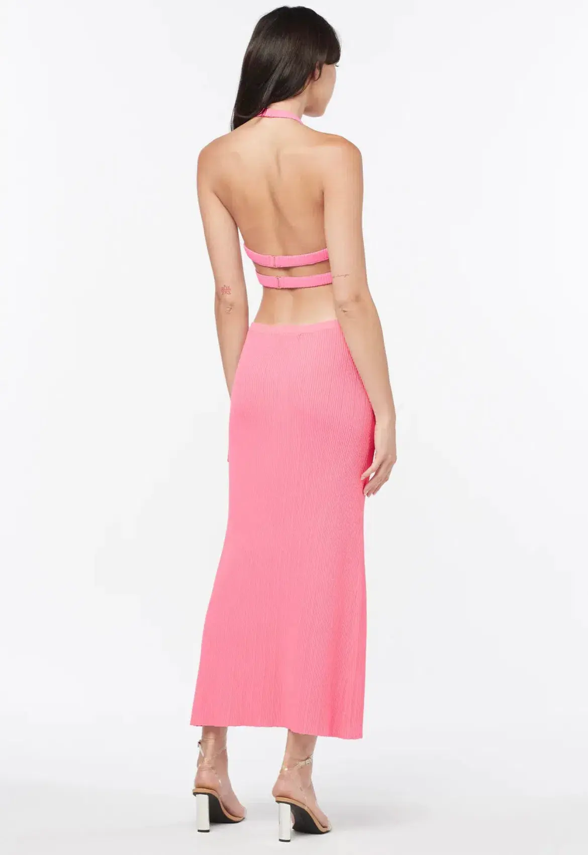 Manning Cartell Beyond Limits Knit Midi Dress in Pink Size 10 - Image 3