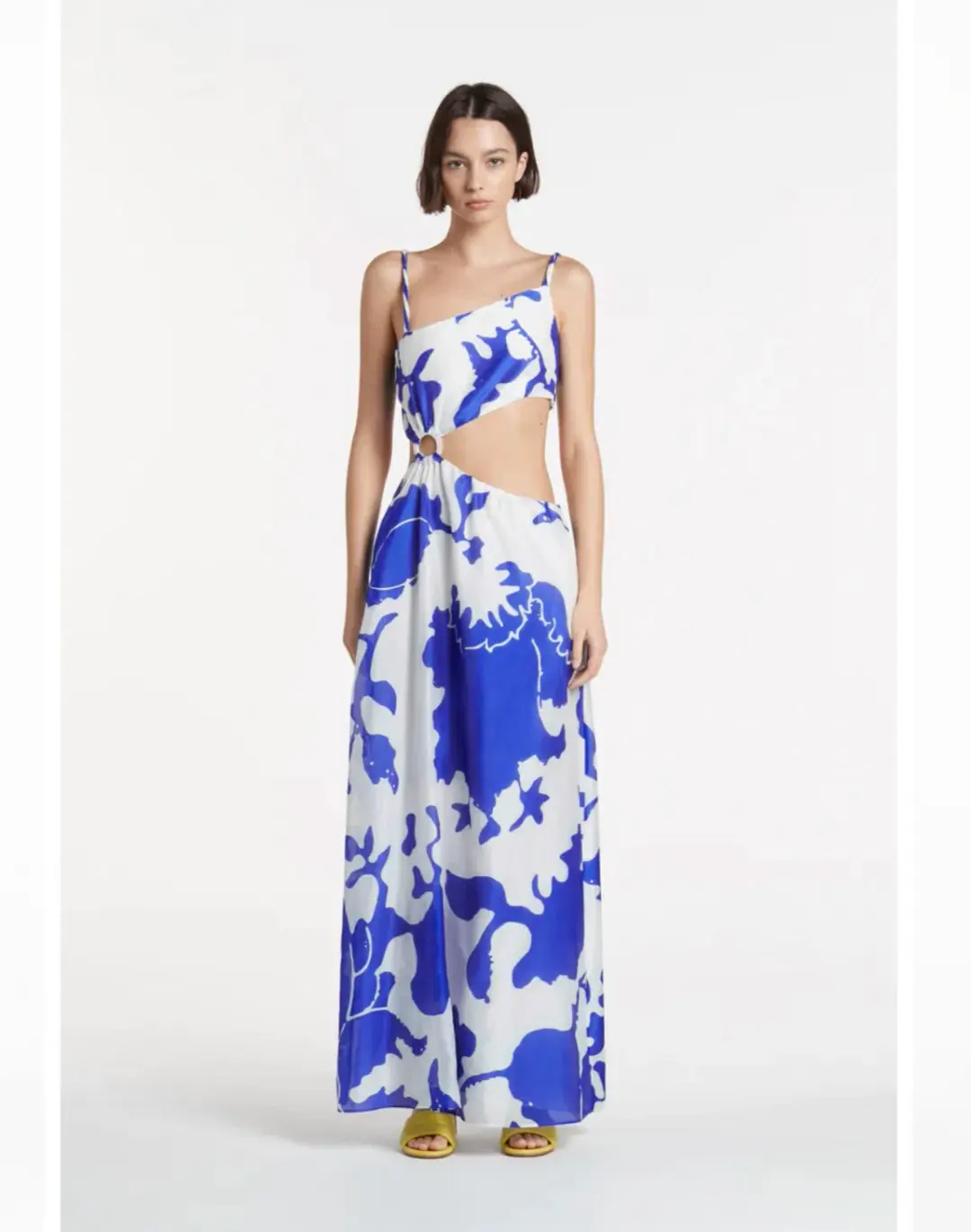 Sir the Label Vivi Asymmetrical Cut Out Dress Print Size 1 / AU 8 for rent on The Volte - main image