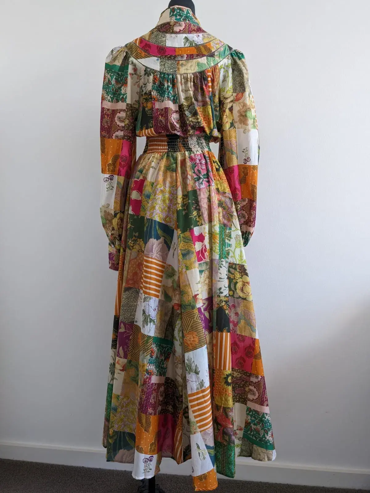 Alemais Hattie Patchwork Midi Dress Multi Print Size 8 - Image 6