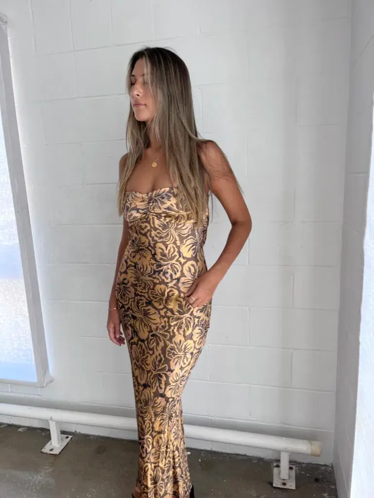 Bec & Bridge Samara Print Strapless Dress Floral Print Size 8 - Image 5