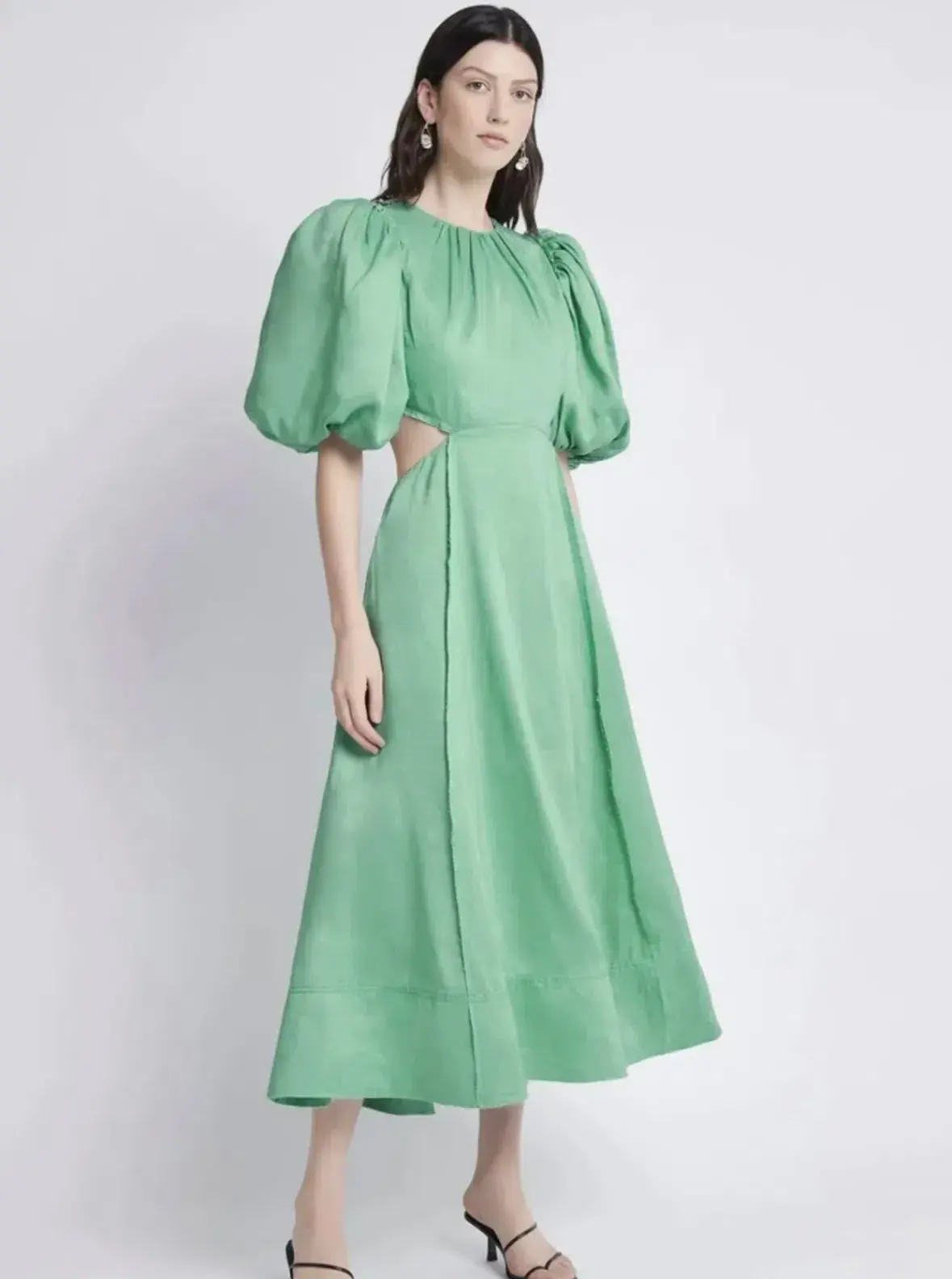 Aje Relic Beaded Mini Dress Green Size 10 - Image 1