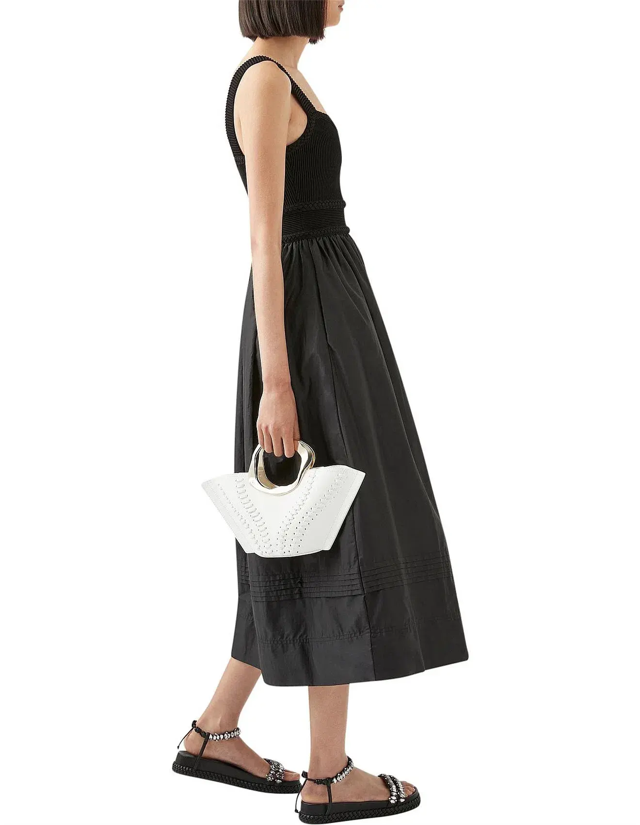Aje Romarin Dress Black Size M/AU 10 - Image 2