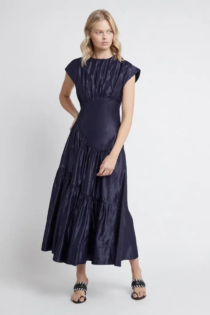 Aje Serendipity Reflection Midi Dress Navy Size 12 - Image 1