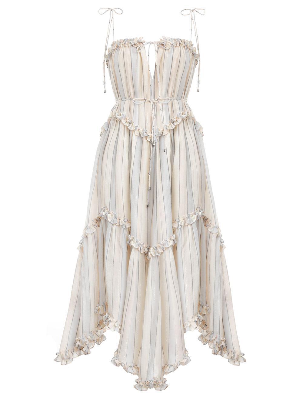 Zimmermann Bowie Floating Stripe Dress Size 8 for rent on The Volte - main image
