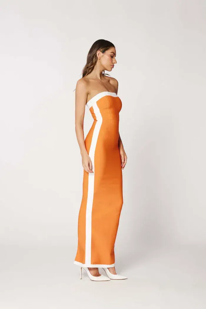 Bianca & Bridgett Ashley Dress Orange Size 6 - Image 3