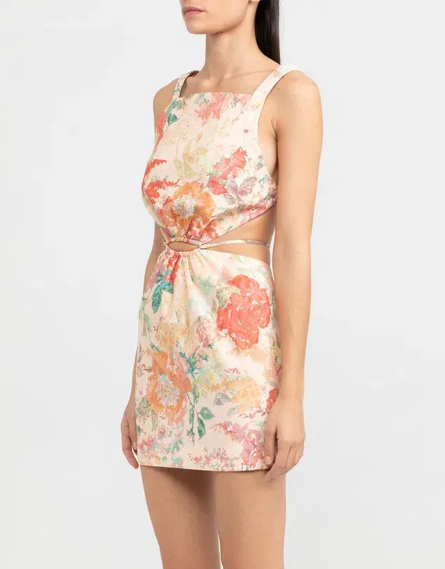 Significant Other Indiana Linen Mini Dress Floral Size 6 - Image 3