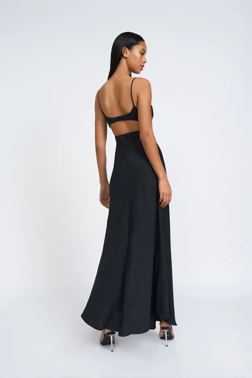 By Johnny Diandra Wire Full Length Dress Black Size 8 / S - Image 3