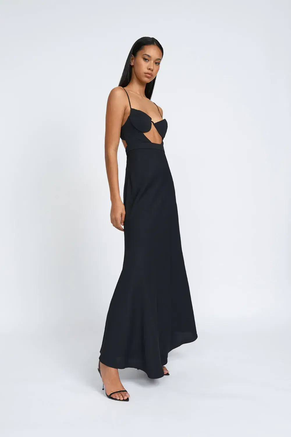 By Johnny Diandra Wire Full Length Dress Black Size 8 / S - Image 1
