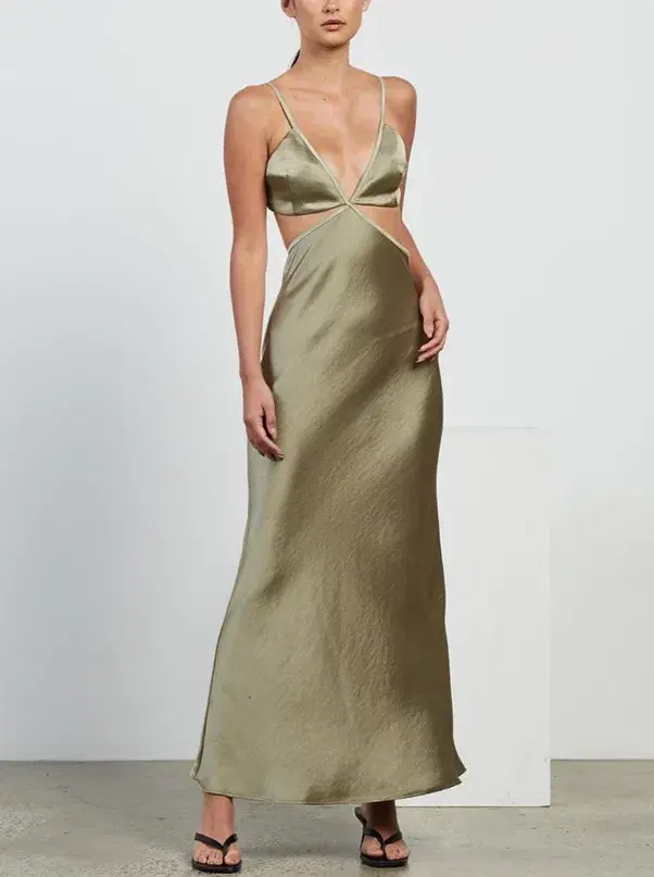 Bec & Bridge Veronique Maxi Dress Sage Size 8 / S - Image 1