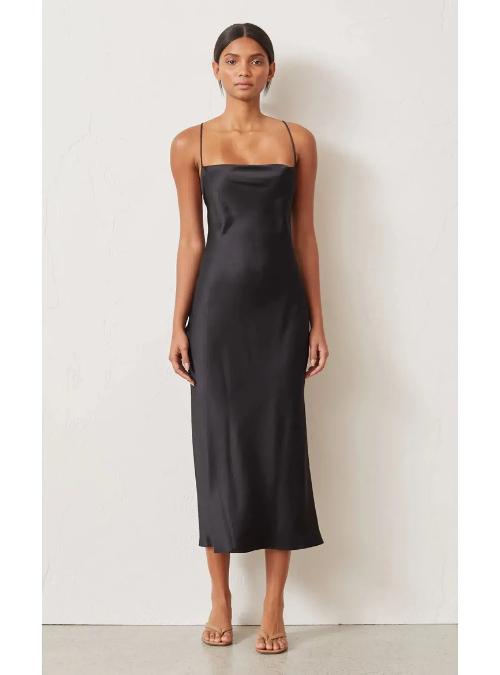 Bec & Bridge Seraphine Lace Up Midi Dress Black Size AU 8 - Image 1