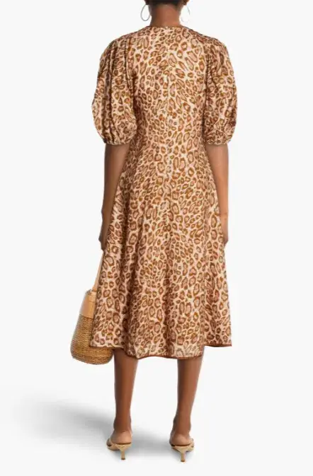 Zimmermann Concert Day Midi Dress Leopard Print Size 1 / Au 10 - Image 2