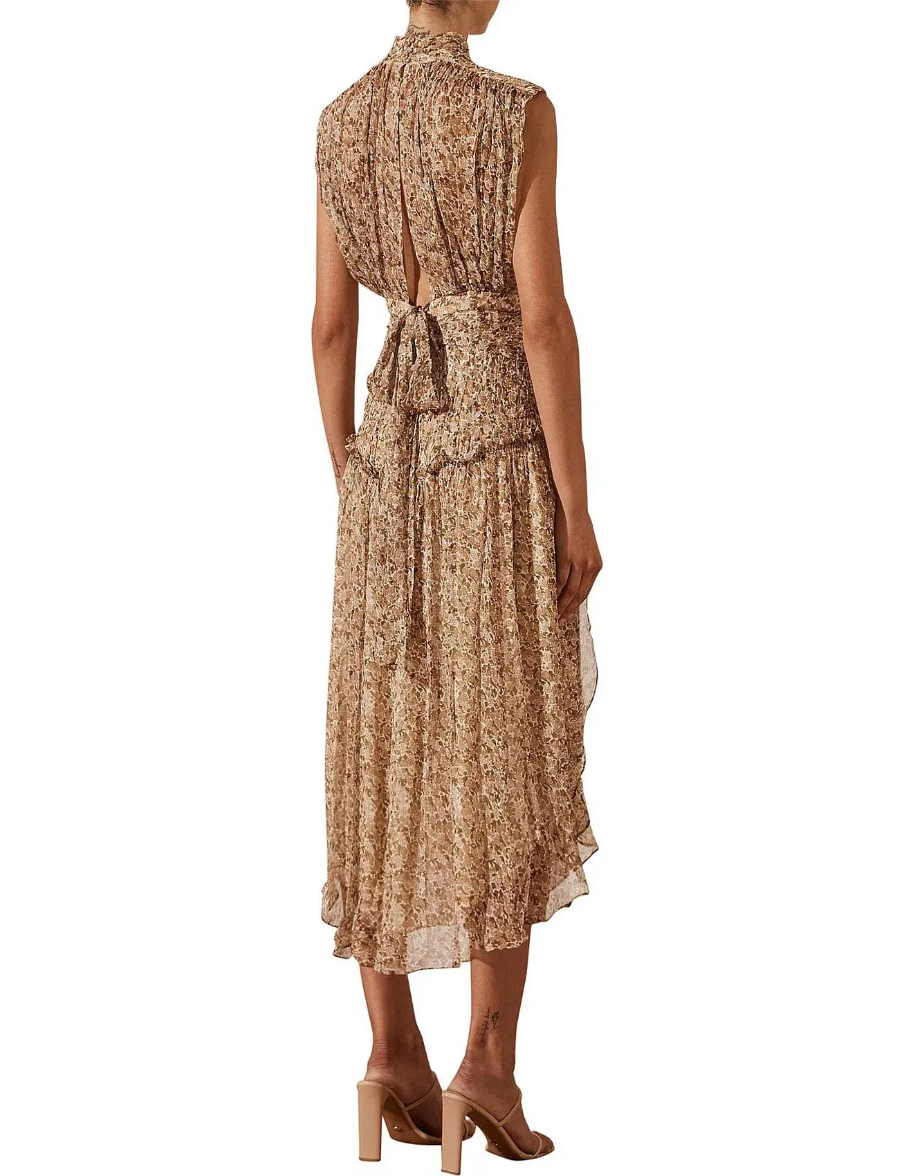 Shona Joy Ambar Sleeveless Midi Dress Floral Size 8 / S - Image 3
