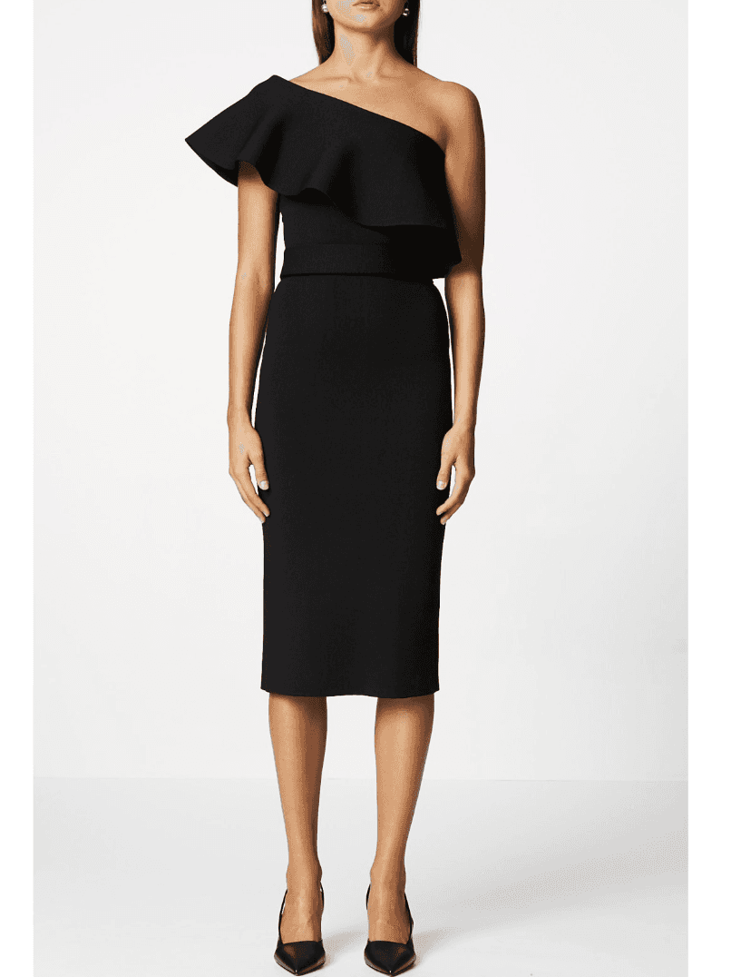 Scanlan Theodore - crepe dress black sz 6 - Image 1