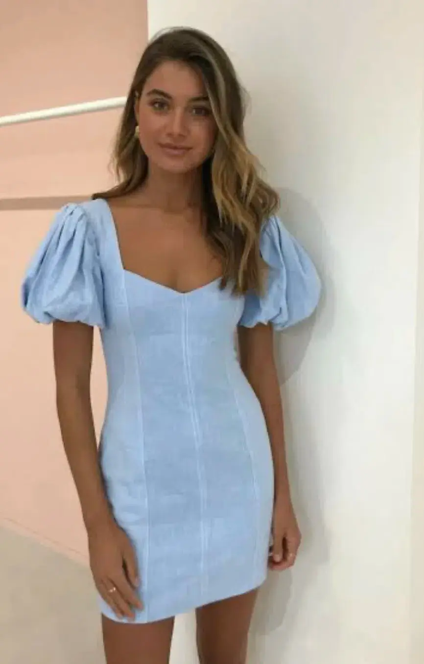 Bec & Bridge Anika Mini Dress Blue Size 10  - Image 3