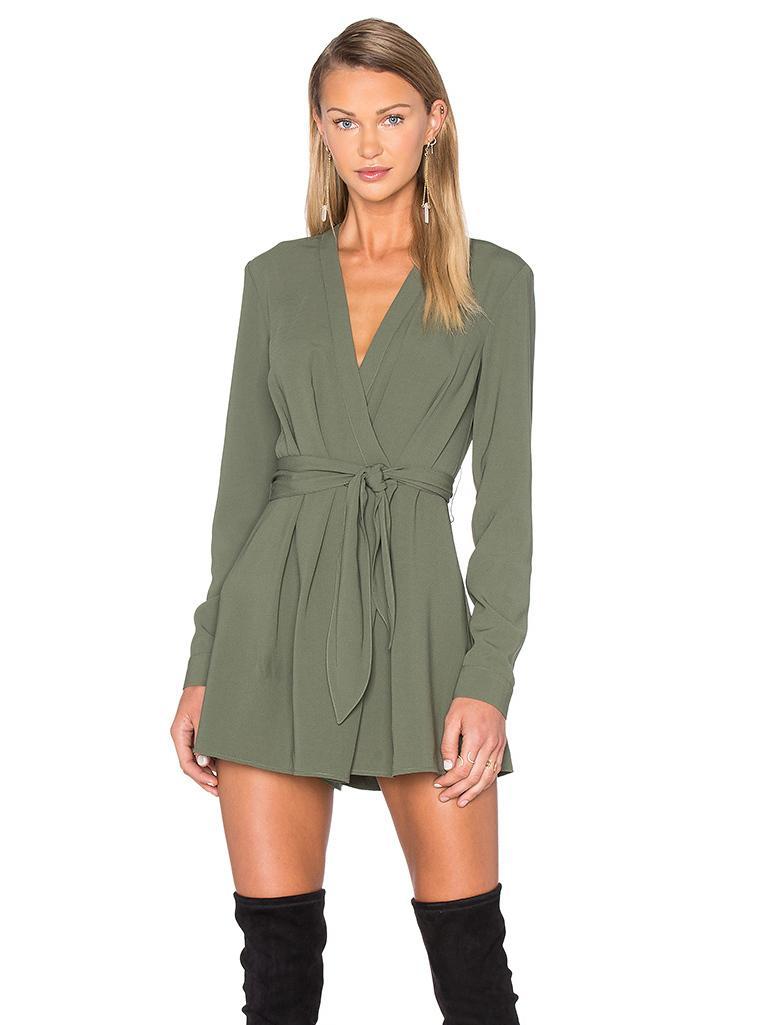 The Fifth Label Above & Beyond Playsuit Khaki Green Size AU 6 - Image 2