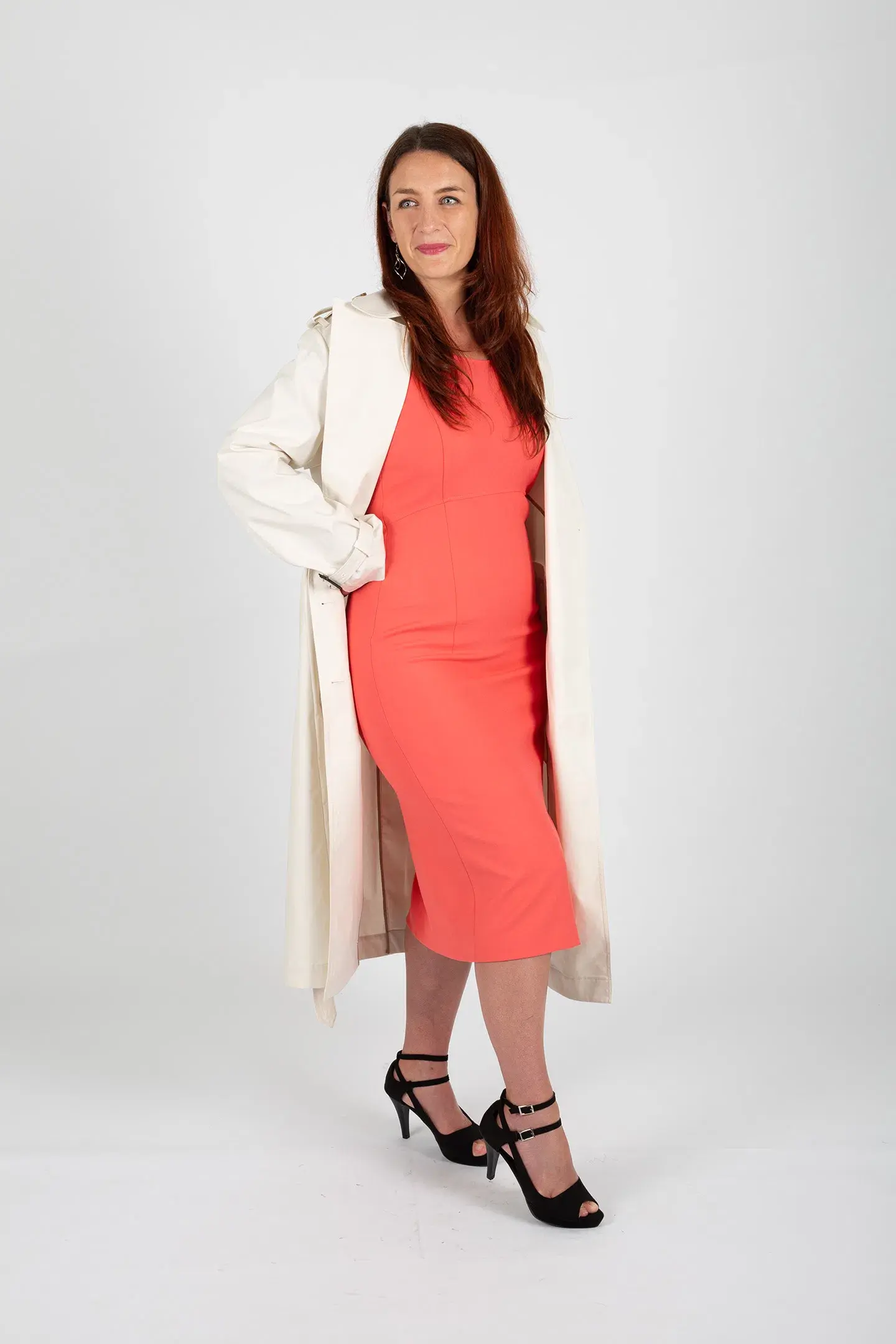 Hugo Boss Double-Breasted Trench Coat with Belted Closure White Size 10 - Image 4