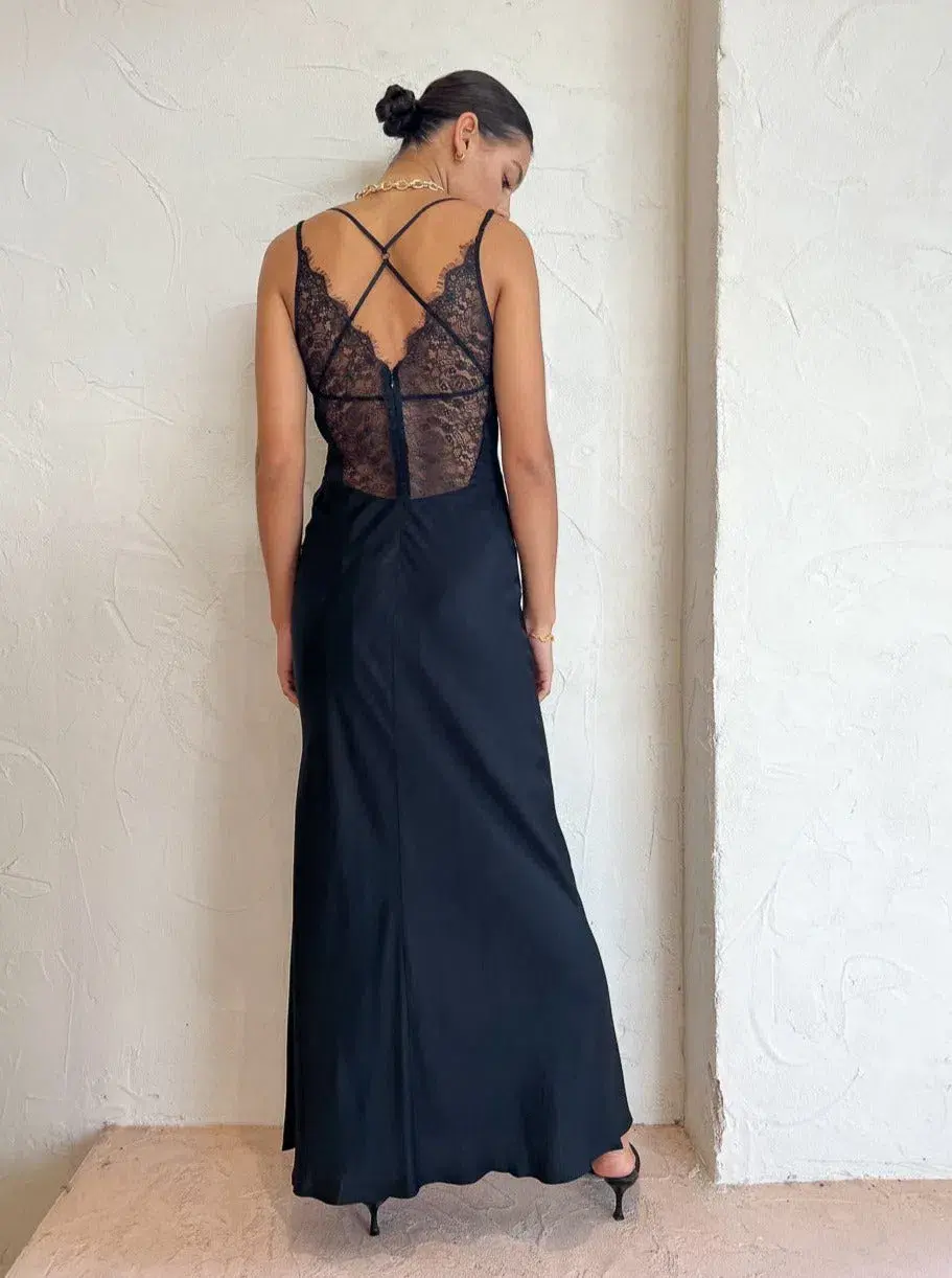 Bec & Bridge Lucille Lace Cut Out Camille Open Back Maxi Dress Black Size 8 / S - Image 3