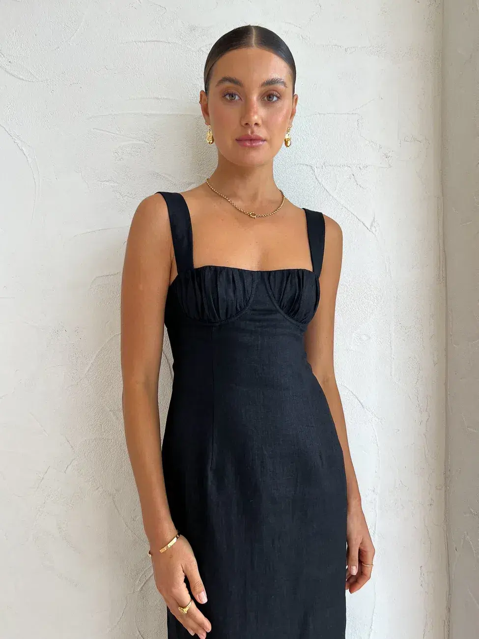 Sir the Label Bettina Midi Dress in Black Size 2 / Au 10 - Image 5