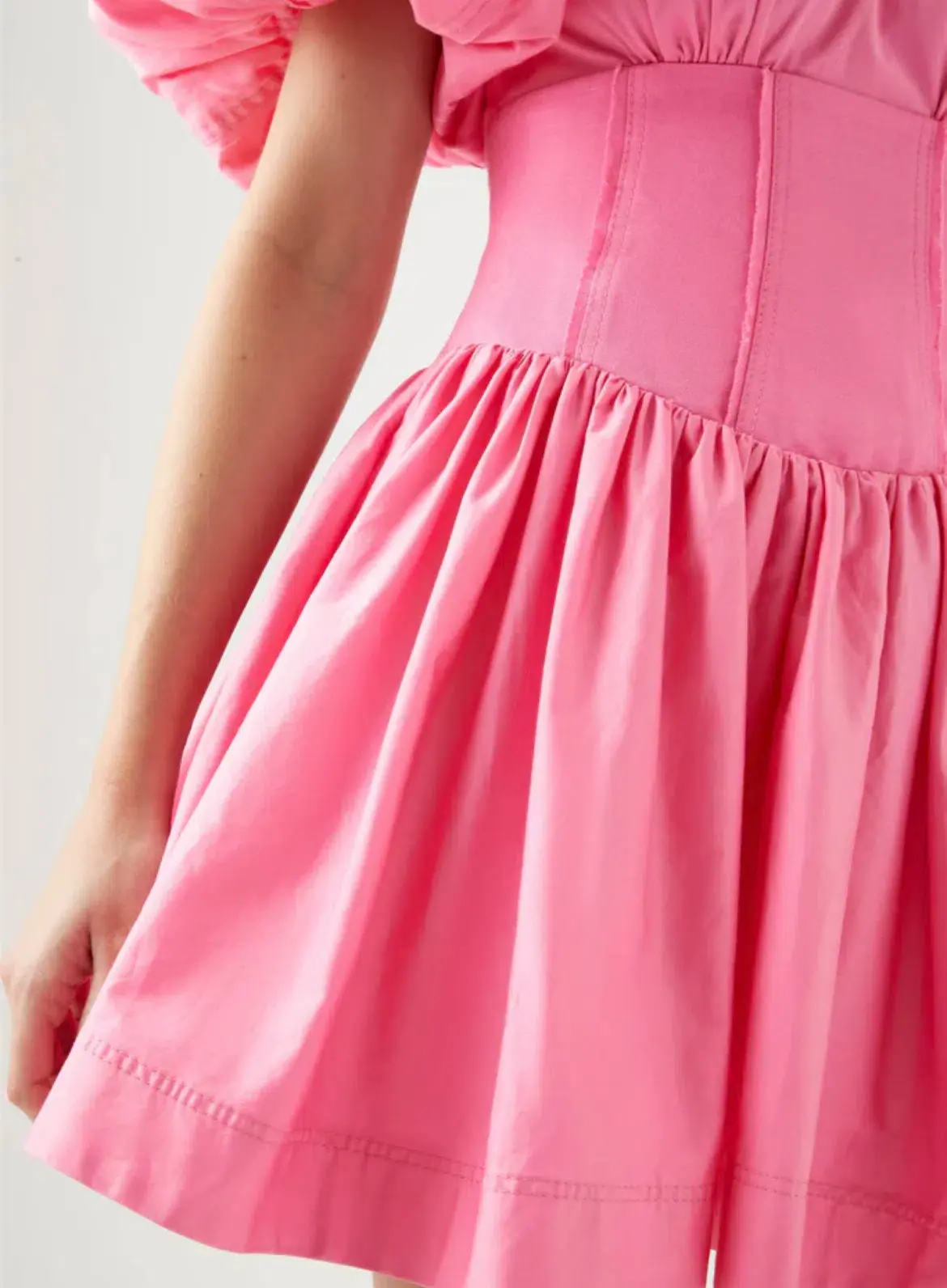 Aje Gianna Puff Sleeve Dress Pink Size AU 10 - Image 4