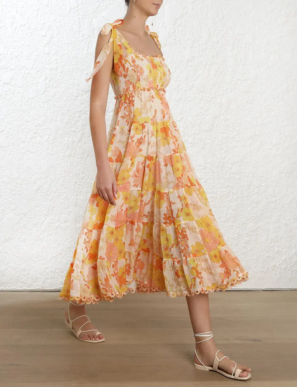 Zimmermann Primrose Crinkle Dress Yellow Size AU 8 - Image 3