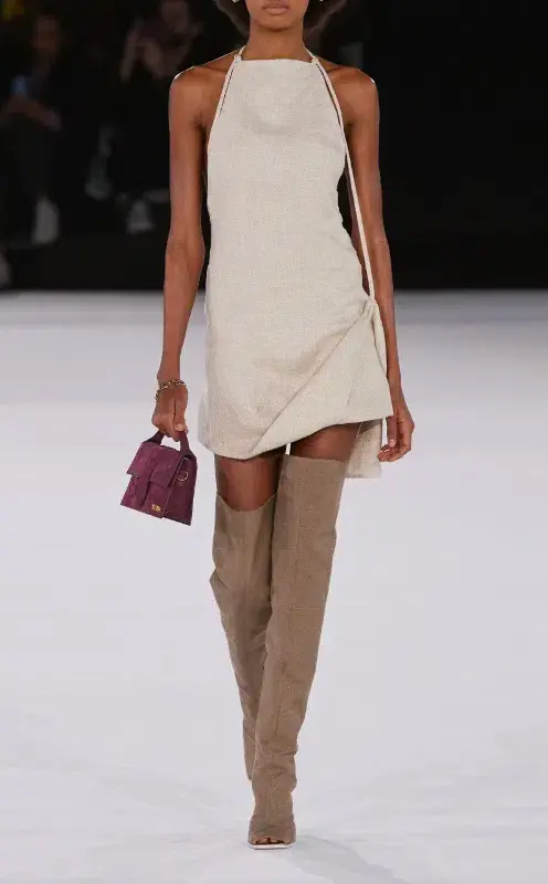Jacquemus  Figuerolles Dress Beige Size AU 6 - Image 1