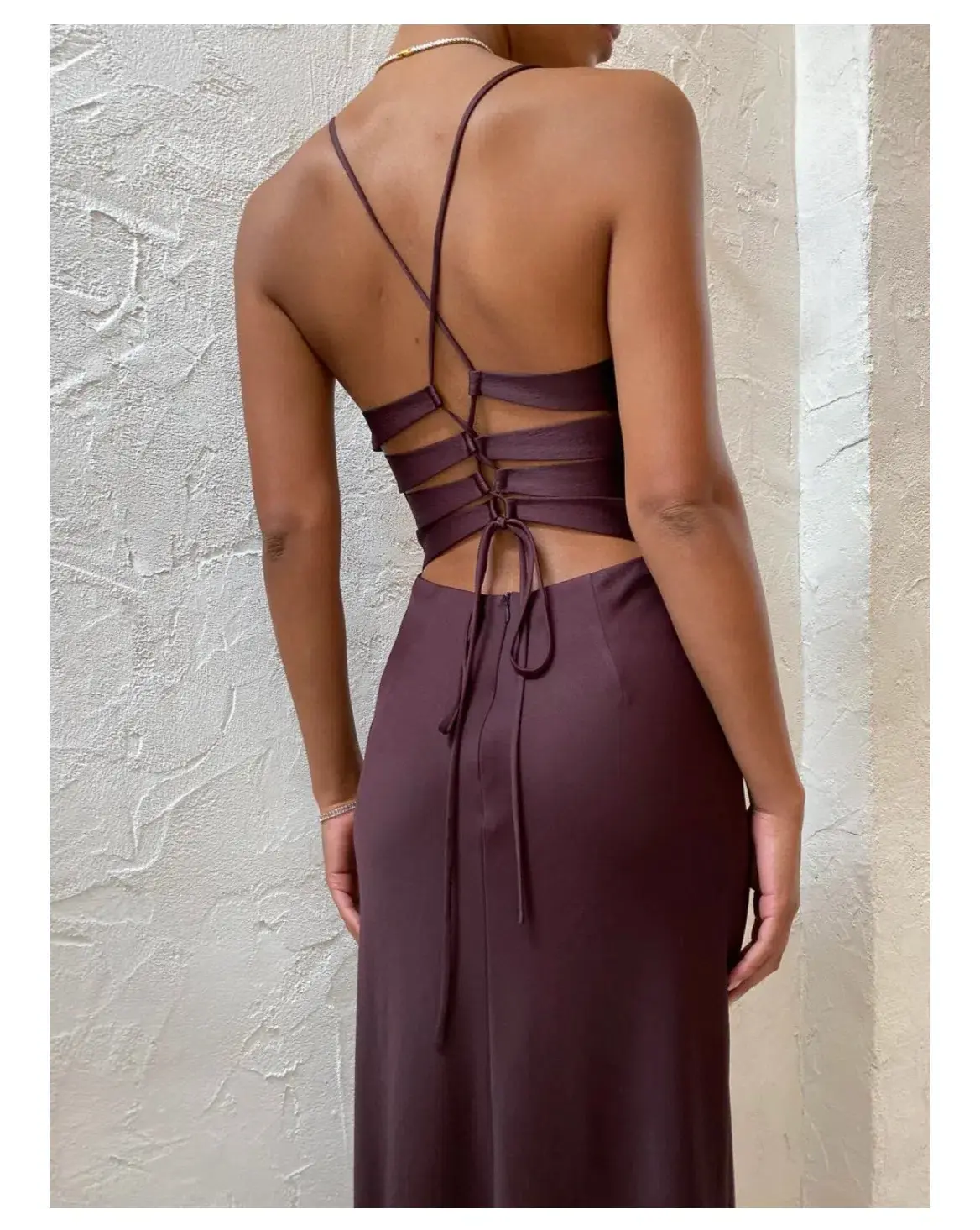 Manning Cartell Time To Shine Slip Dress in Truffle Brown Size AU 10 - Image 2