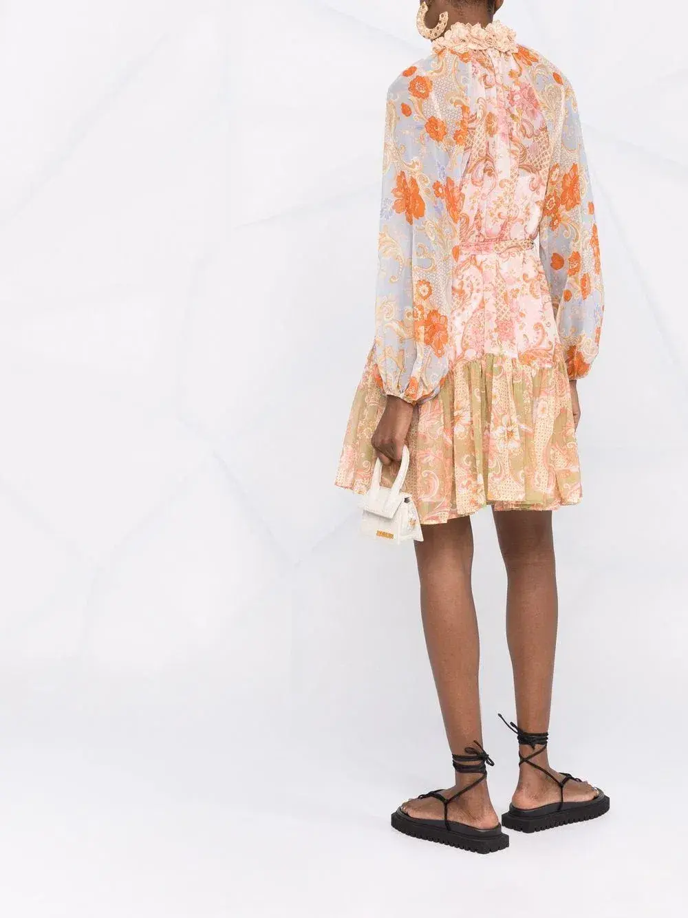 Zimmermann Postcard Lantern Floral Mini Dress Multi-colored Size 0P / AU 6 - Image 3