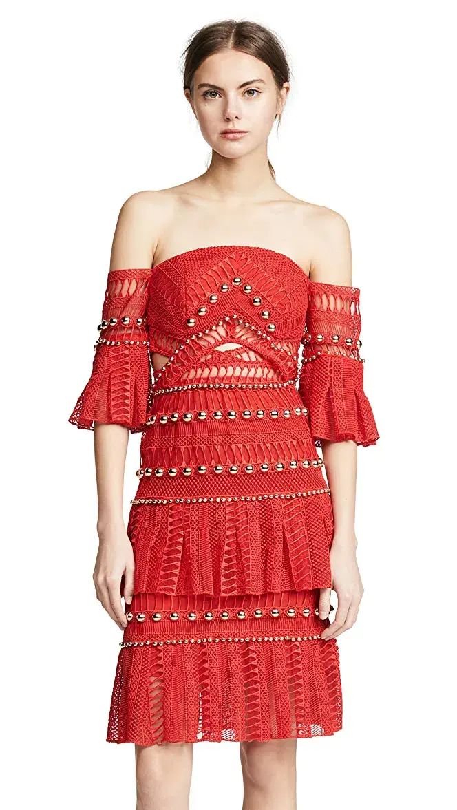 Thurley Heaven Dress Red Size 6 - Image 2