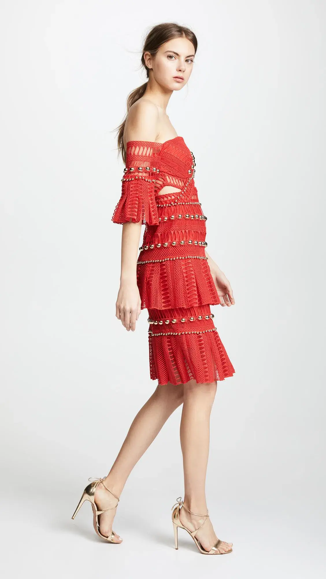Thurley Heaven Dress Red Size 6 - Image 3
