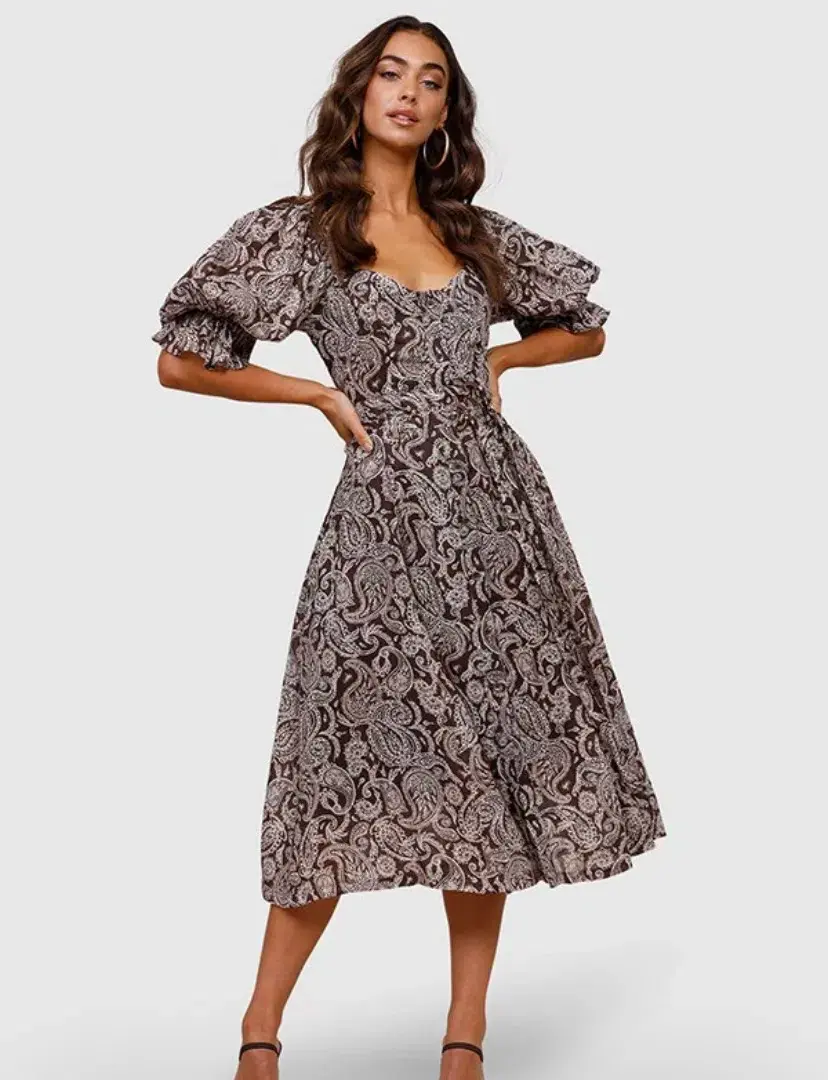 Ministry Of Style Prairie Midi Brown Size AU 8 for rent on The Volte - main image