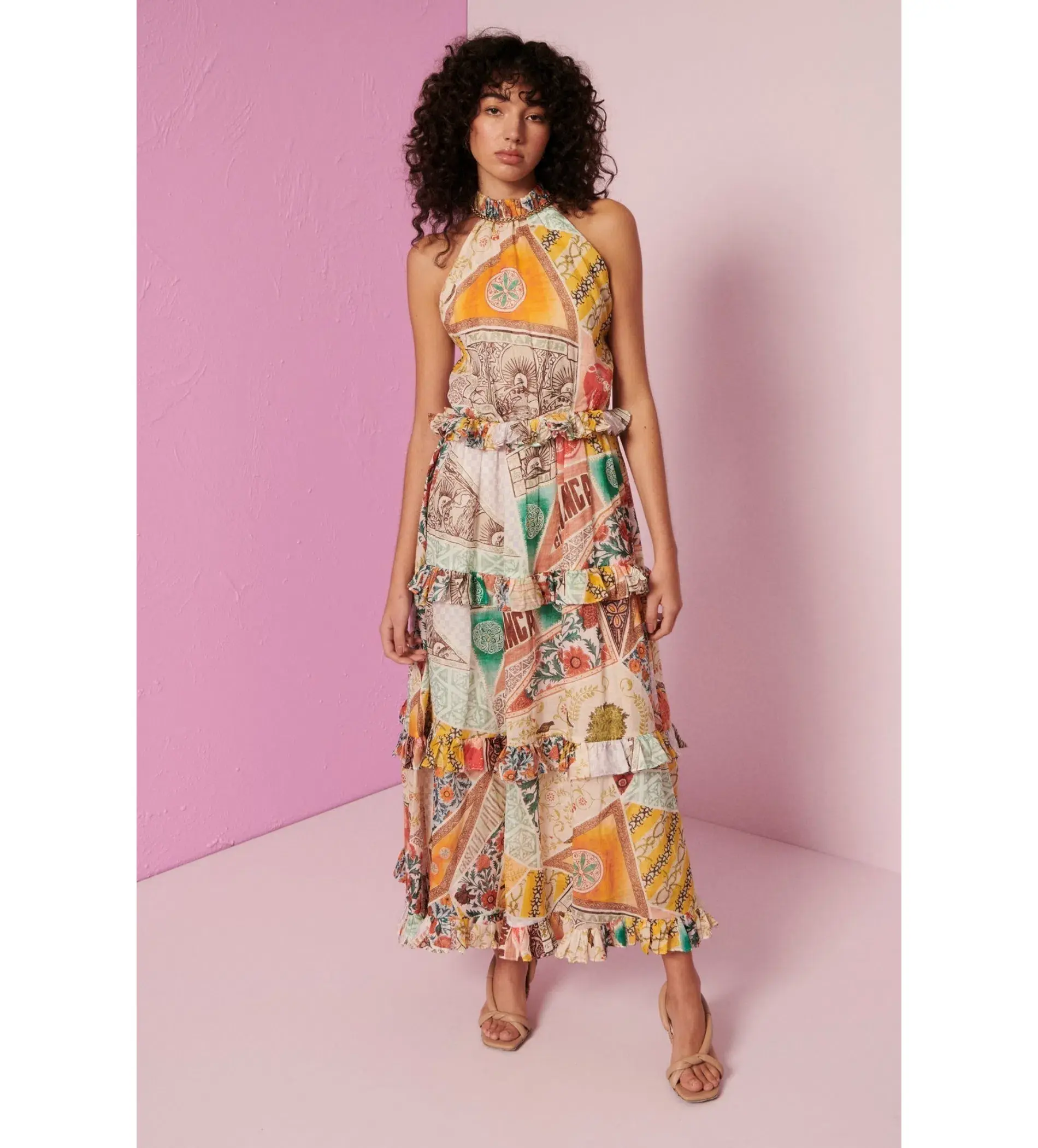 Kate Ford Zellije Long Layered Dress Yolanda Size 10  - Image 1