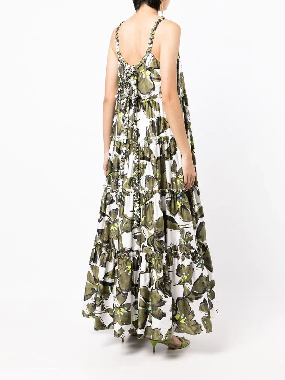 Aje Oasis Strap Maxi Dress Olive Leaf Size 4 - Image 3