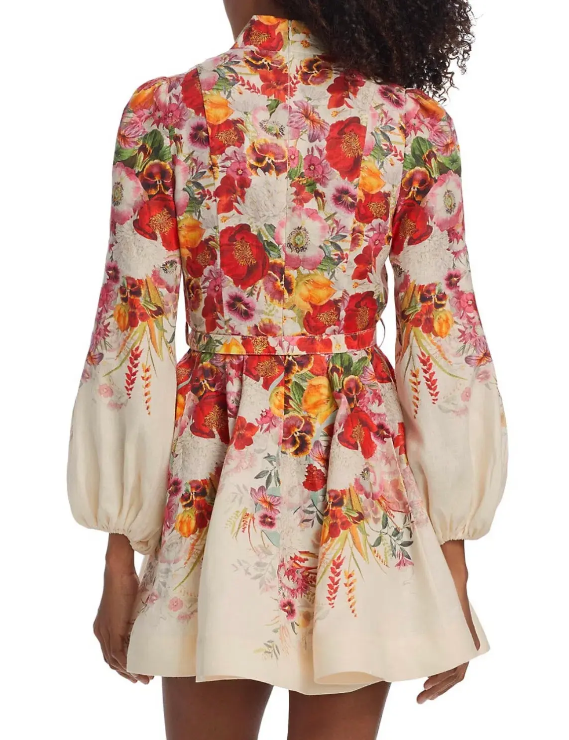 Zimmermann The Wonderland Buttoned Mini in Elka Poppy Ivory Size 1 /Au 10 - Image 6