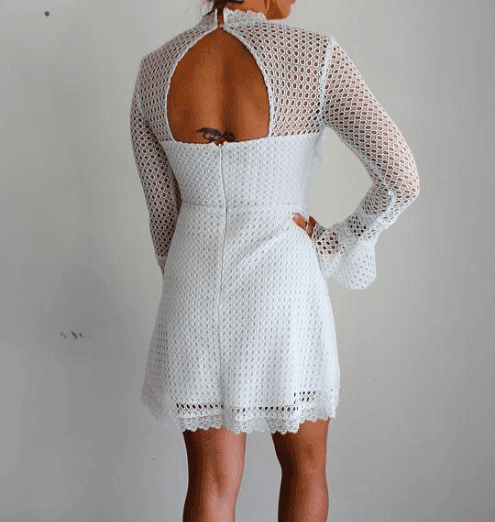 Pasduchas Reign Mini Dress White Size 6 - Image 3