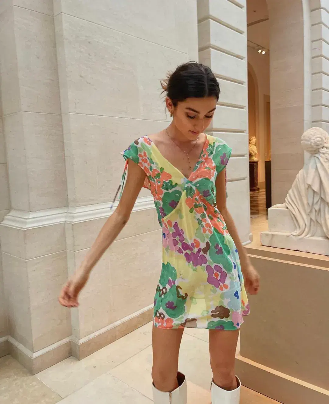 With Jean Lani Dress Water Babies Print Size S/AU 8 for rent on The Volte - main image