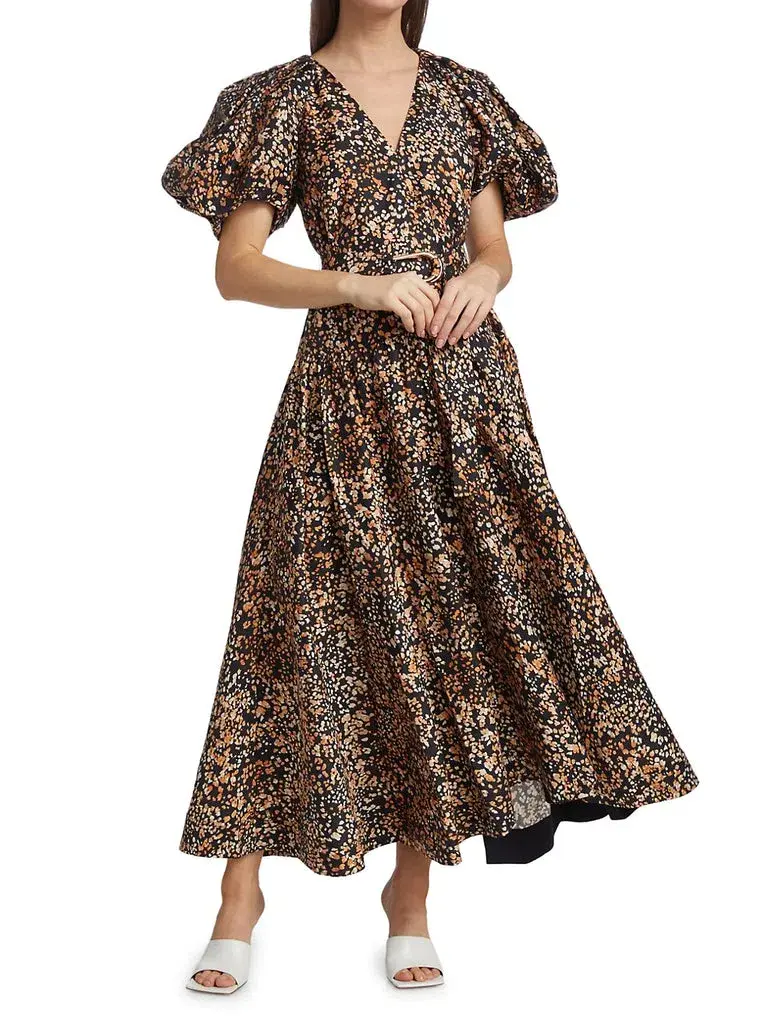 Acler Warner Midi Dress Print Size 14 - Image 2