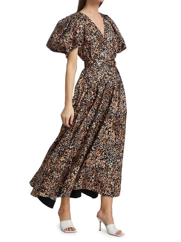Acler Warner Midi Dress Print Size 14 - Image 3