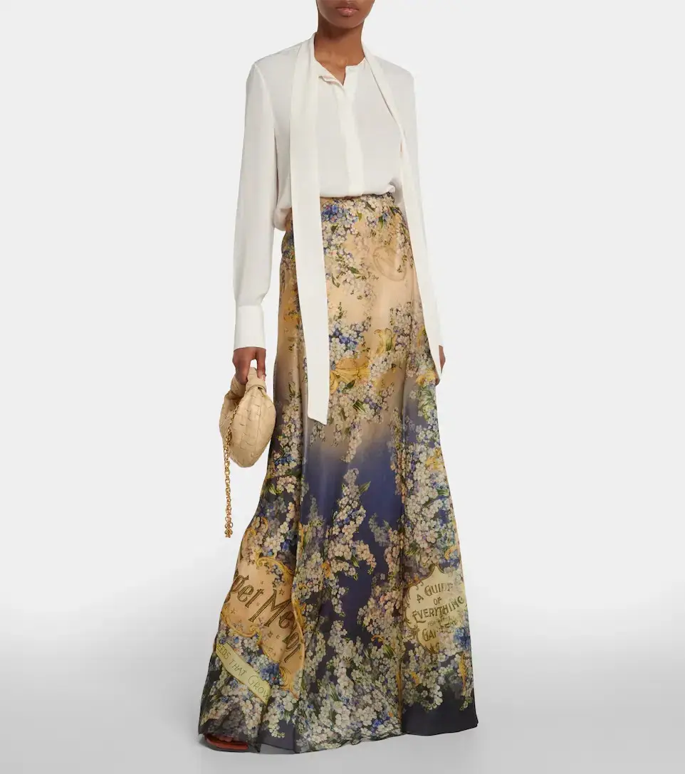 Zimmerman Tama Bias Flare Skirt and Bra Set Multi Size 0 / AU 8 for rent on The Volte - main image