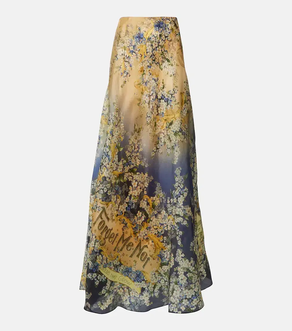 Zimmerman Tama Bias Flare Skirt and Bra Set Multi Size 0 / AU 8 for rent on The Volte - main image