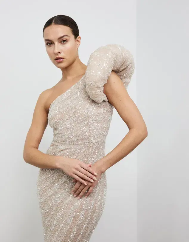Rachel Gilbert Phoebe Dress Nude Size 2 / AU 10 - Image 2
