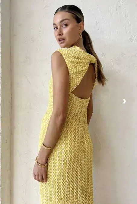 Camilla and Marc Riviera Column Dress Yellow Size AU 6 - Image 2