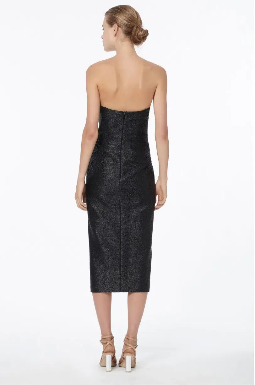 Manning Cartell New Radicals Strapless Midi Dress Black Size 6 for rent on The Volte - main image