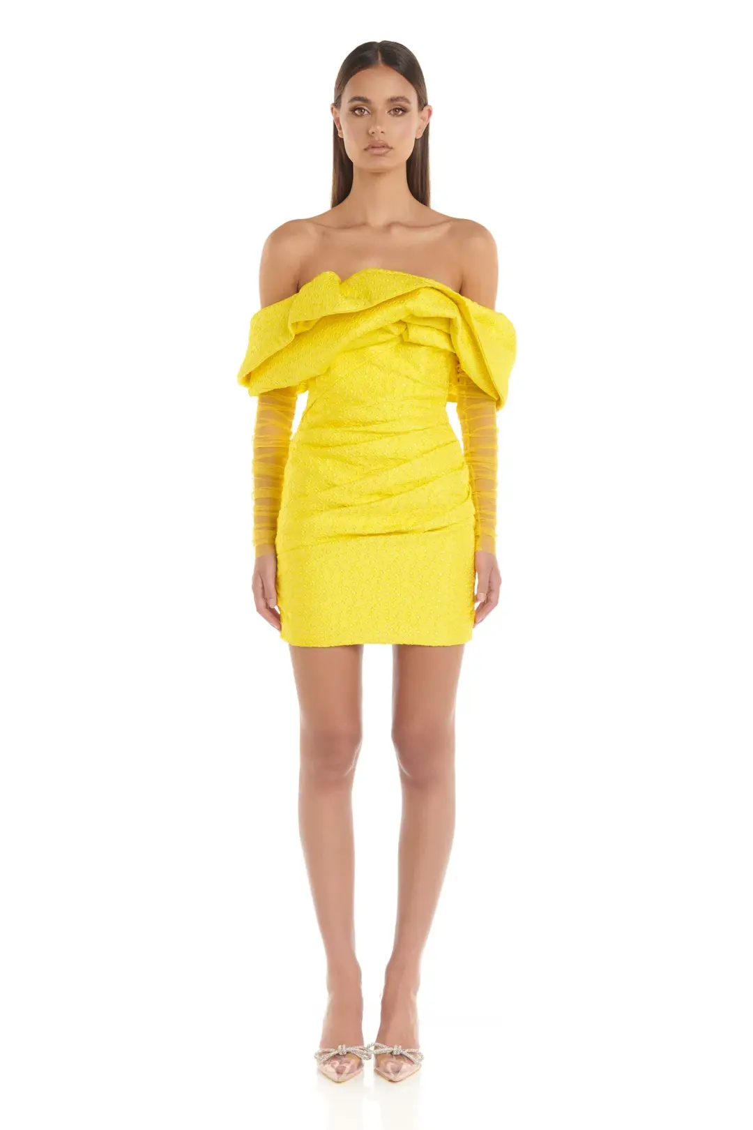 Eliya The Label Oscar Mini Dress Yellow Size 8 / S for rent on The Volte - main image